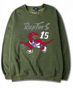 Toronto Raptors Vince Carter 15 Green Army Sweatshirts