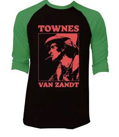 Townes Van Zandt Black Green Raglan T shirts