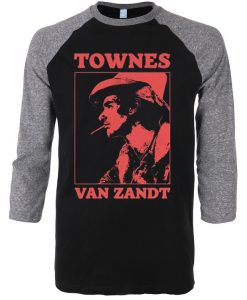 Townes Van Zandt Black Grey Raglan T shirts