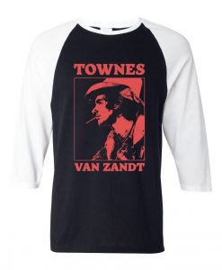 Townes Van Zandt Black White Raglan T shirts