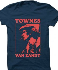 Townes Van Zandt Blue Navy T shirts