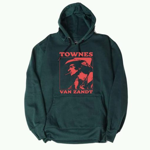 Townes Van Zandt Green Hoodie