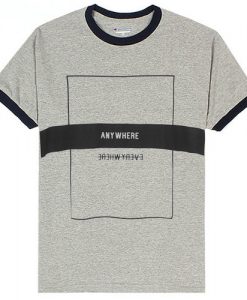 Anywhere Grey Black RingerT shirts