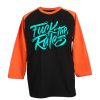 Fuck The Rules Black Orange RaglanT shirts