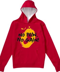 No Pain No Gain Red Hoodie