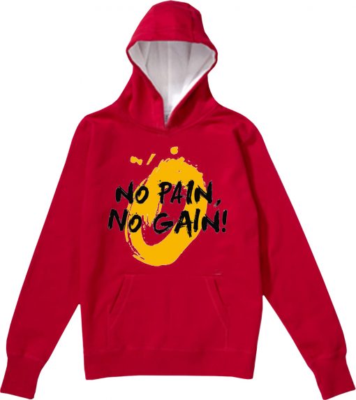 No Pain No Gain Red Hoodie