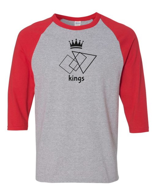 The Kings Grey Red Raglan T shirts