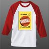 Topps Bubble Gum Card White Red Raglan T shirts