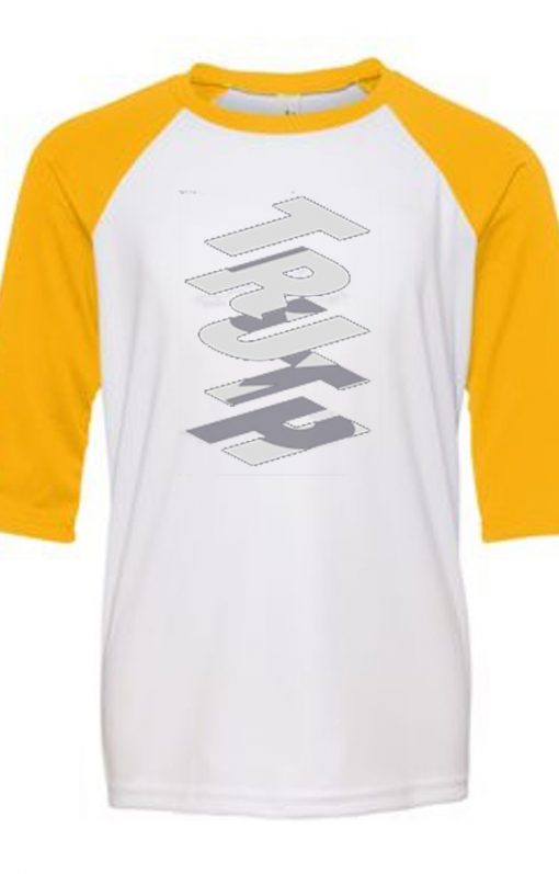 Truth White Yellow Raglan T shirts