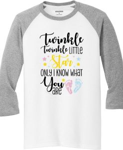 Twinkle Twinkle Little Star Keeper White Grey RaglanT shirts