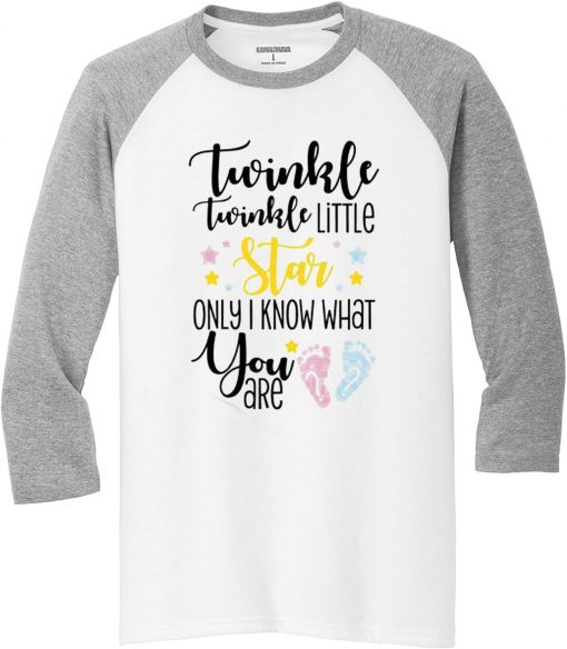 Twinkle Twinkle Little Star Keeper White Grey RaglanT shirts