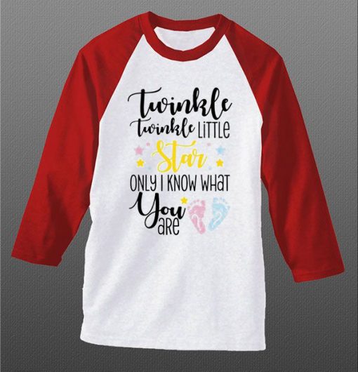 Twinkle Twinkle Little Star Keeper White Red RaglanT shirts