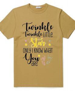 Twinkle Twinkle Little Star Keeper of the Gender Unisex Brown T shirts