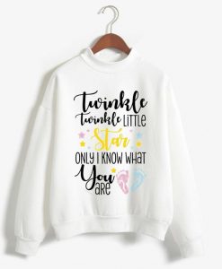 Twinkle Twinkle Little Star Keeper of the Gender Unisex White Sweatshirts