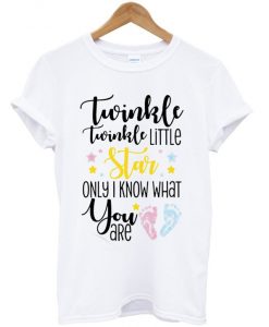 Twinkle Twinkle Little Star Keeper of the Gender Unisex White T shirts