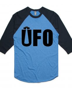 UFO Blue Black Raglan T shirts