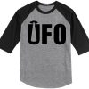 UFO Grey Black Raglan T shirts