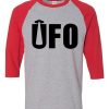 UFO Grey Red Raglan T shirts