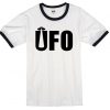 UFO White Black Ringer T shirts