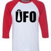 UFO White Red Raglan T shirts