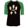 Vintage NSYNC Justin Timberlake Promo Tour Concert Black Green Raglan T Shirt