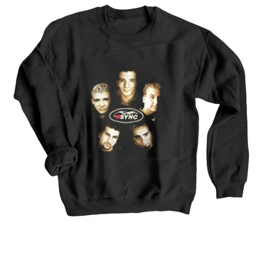 Vintage NSYNC Justin Timberlake Promo Tour Concert Black Sweatshirts