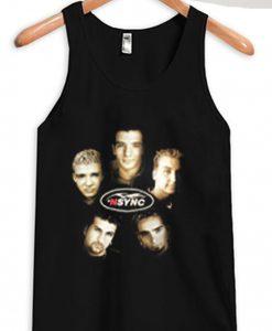 Vintage NSYNC Justin Timberlake Promo Tour Concert Black Tank Top