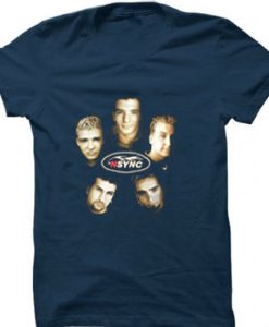 Vintage NSYNC Justin Timberlake Promo Tour Concert Blue Navy Tshirts