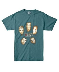 Vintage NSYNC Justin Timberlake Promo Tour Concert Blue Spource Tshirts