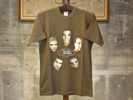 Vintage NSYNC Justin Timberlake Promo Tour Concert Brown Tshirts