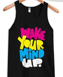 Wake Your Mind Up Black Tank Top