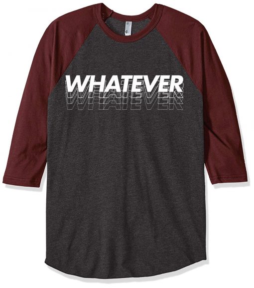 Whatever Grey Brown Raglan T shirts