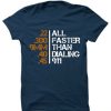 All Faster Than Dialing 911 Gun Men's Tactical Blue Navy T shirts