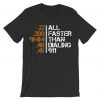 All Faster Than Dialing 911 Gun Men's Tactical Grey Asphalt T shirts