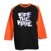 Ride The Wafe Black Orange Raglan T shirts