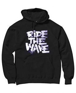 Ride The Wafe Grey Black Hoodie