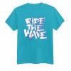 Ride The Wafe Grey Light Blue tshirts