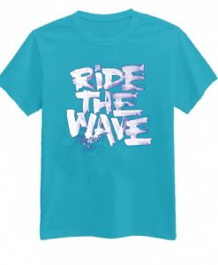 Ride The Wafe Grey Light Blue tshirts