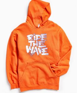 Ride The Wafe Orange Hoodie