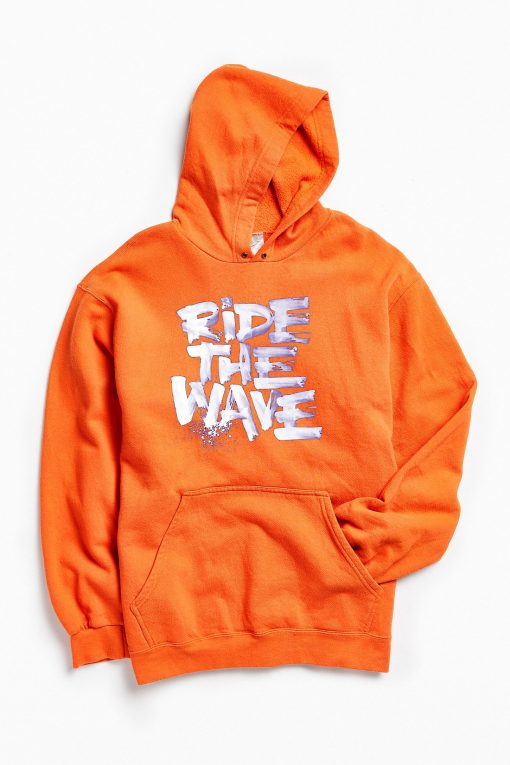 Ride The Wafe Orange Hoodie