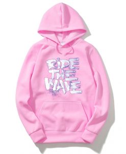 Ride The Wafe Pink Hoodie