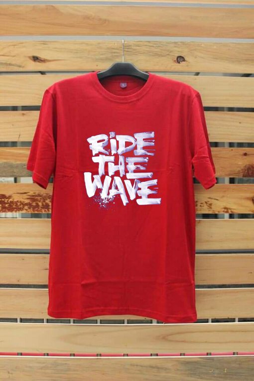 Ride The Wafe Red T shirts