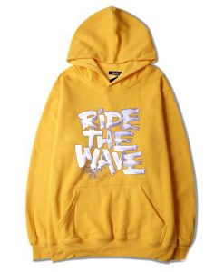 Ride The WafeYellow Hoodie