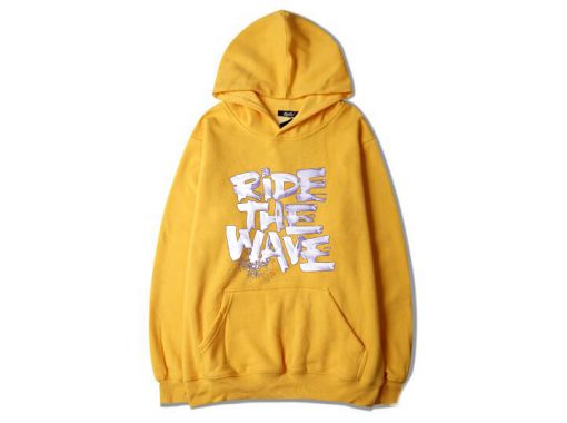 Ride The WafeYellow Hoodie