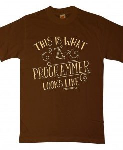 This Is What A Programmer Looks Like Brown T shirts