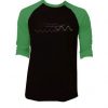 Waveform Ocean Soundwave Black Green Raglan T shirts