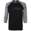 Waveform Ocean Soundwave Black Grey Raglan T shirts