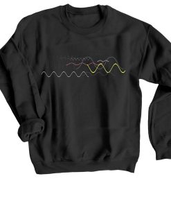 Waveform Ocean Soundwave Black Sweatshirts