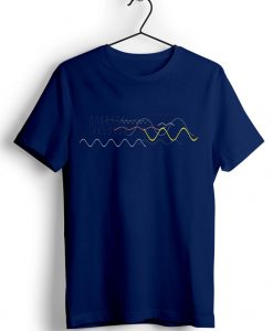 Waveform Ocean Soundwave Blue Navy T shirts