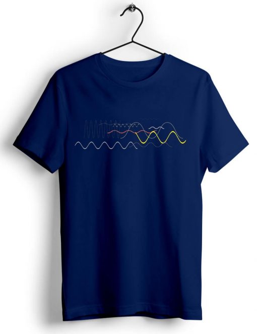 Waveform Ocean Soundwave Blue Navy T shirts